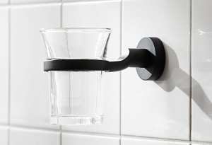 Miller Bond Tumbler And Holder Black 8703B