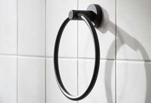 Miller Bond Towel Ring Black 8705B