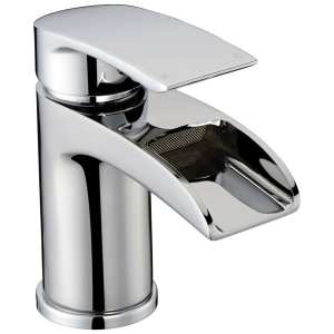 Moods Flusso Chrome Waterfall Basin Mixer Tap Inc Waste DITS1108