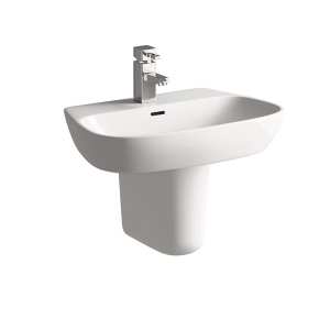 Moods Torchwood Basin with Semi Pedestal 600 x 400mm