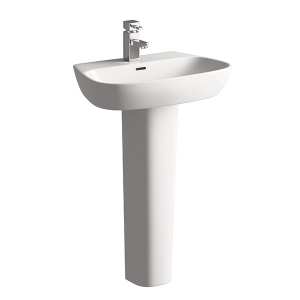 Moods Torchwood Basin with Full Pedestal 600 x 400mm