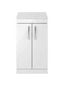 Nuie Athena Gloss White Floor Standing 500mm Cabinet and Worktop ATH006W