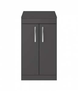Nuie Athena Gloss Grey Floor Standing 500mm Cabinet And Worktop ATH072W