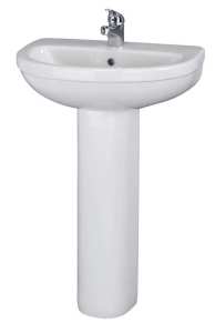 Nuie Ivo 550mm Basin and Pedestal 1 Tap CIV002