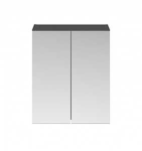 Nuie Athena Gloss Grey 600mm Mirror Unit (50/50) MOC323