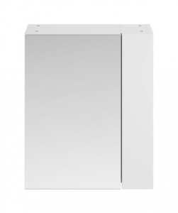 Nuie Gloss White 600mm Mirror Unit 75/25 OFF118