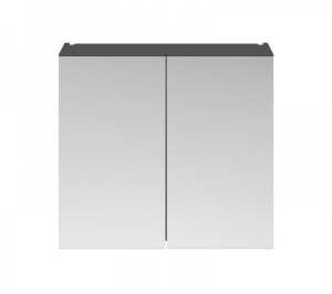Nuie Athena Gloss Grey 800mm Mirror Unit (50/50) OFF919
