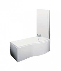 Nuie B Shaped Right Hand Bath Set 1500mm SBATH21