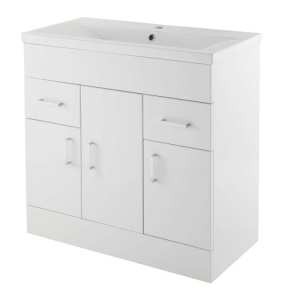 Nuie Eden Floor Standing 800mm Cabinet and Basin 2 VTMW800