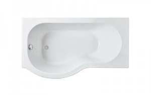 Nuie P Shape Left Hand Shower Bath 1500mm WBP1585L