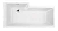 Nuie Square Right Hand Shower Bath 1600mm WBS1685R