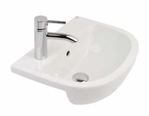 RAK Compact 1 Tap Hole Semi Recessed Basin Left Hand 400 x 325 CO0905AWHA