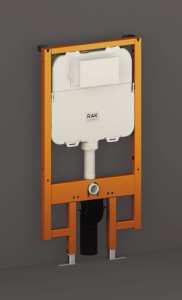 RAK 80 Slimline Front Flush Regular Concealed Cistern And Frame 580 x 90 110 FS04RAK8C