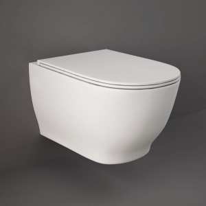 RAK Moon Wall Hung WC Pan inc. Soft Close Toilet Seat 360 x 560