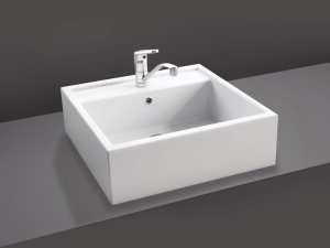 RAK Nova Countertop 1 Tap Hole Washbasin 460 x 460 OC116AWHA