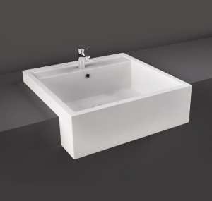 RAK Nova Semi Recessed 1 Tap Hole Washbasin 460 x 460 OC123AWHA