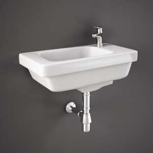 RAK Resort Slimline 1 Tap Hole Basin Right Hand 450 x 220 RST0701AWHA