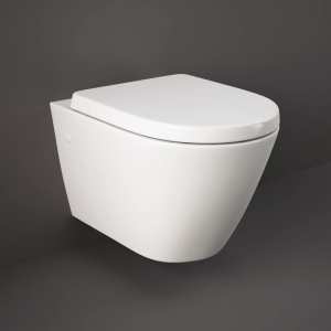 RAK Resort Rimless Wall Hung Pan with Soft Close Seat 520 x 270