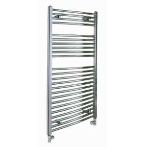 Reina Diva Central Heating Polished Chrome Curved Ladder Towel Rail 1200mm High x 450mm Wide