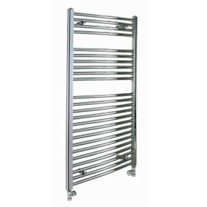 Reina Diva Central Heating Polished Chrome Flat Ladder Towel Rail 1200mm High x 400mm Wide