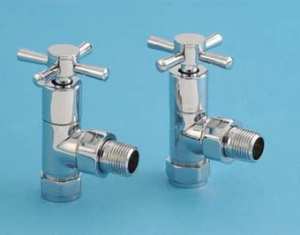 HomeSupply Crosshead Radiator Valves Angled