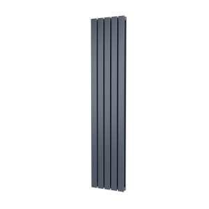 Riviera Anthracite Plano Flat Tube Designer Radiator Double Sided 1600 x 340mm