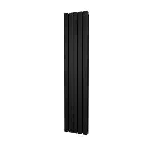 Riviera Black Plano Flat Tube Designer Radiator Double Sided 1600 x 340mm