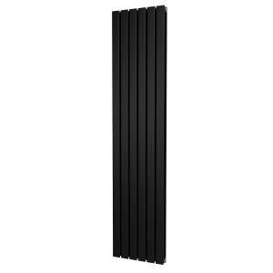 Riviera Black Plano Flat Tube Designer Radiator Double Sided 1800 x 408mm