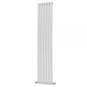 Riviera Ovalo White Elliptical Tube Designer Radiator Single Panel 1800 x 348mm