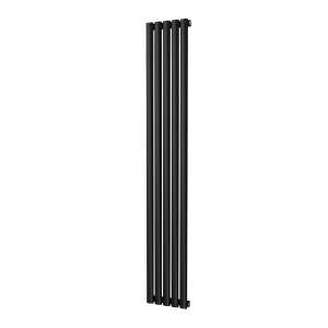 Riviera Ovalo Black Elliptical Tube Designer Radiator Single Sided 1800 x 290mm