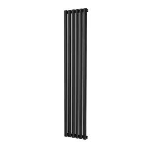 Riviera Ovalo Black Elliptical Tube Designer Radiator Single Sided 1800 x 348mm