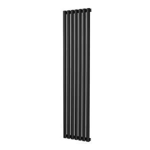 Riviera Ovalo Black Elliptical Tube Designer Radiator Single Sided 1800 x 406mm