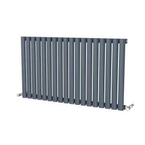 Riviera Ovalo Anthracite Elliptical Tube Designer Radiator Single Sided 600 x 1044mm