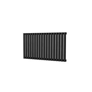 Riviera Ovalo Black Elliptical Tube Designer Radiator Single Sided 600 x 1044mm