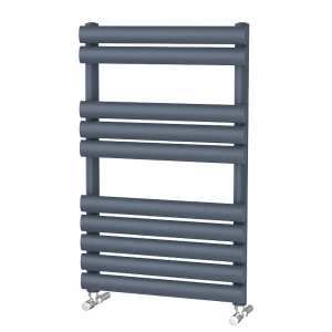 Riviera Ovalo Anthracite Elliptical Tube Designer Towel Rail 825 x 500mm