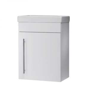 Roper Rhodes Esta 460 Wall Mounted Gloss White Vanity Unit and Basin ESWM45W ESB45