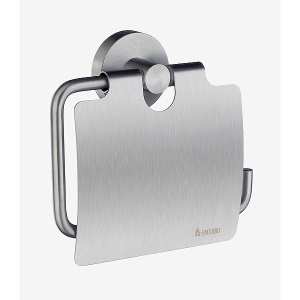 Smedbo Home Toilet Roll Holder with Cover Brushed Chrome