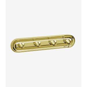 Smedbo Villa Quadruple Hook Brass