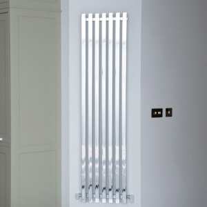 TowelRads Soho 1800 x 305mm Chrome Designer Vertical Radiator