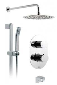 Vado Life 2 Outlet Thermostatic Shower Package Inc. Slide Rail Shower Kit