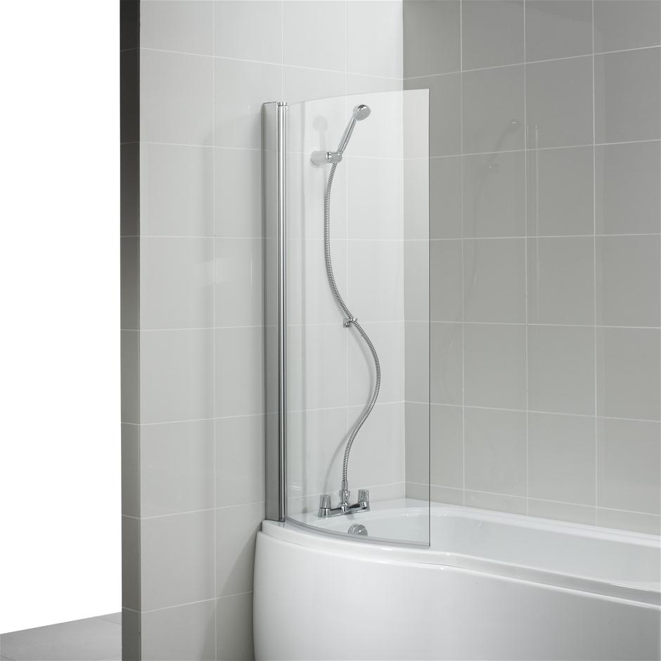 Ideal Standard Alto Curved Bath Shower Screen Clear Glass E2571eo Ideal Standard Alto Curved Bath Shower Screen Clear Glass E2571eo