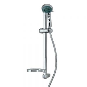 JTP Jet Chrome 640mm Slide Rail Shower Kit with Handset, Hose and Soap Dish