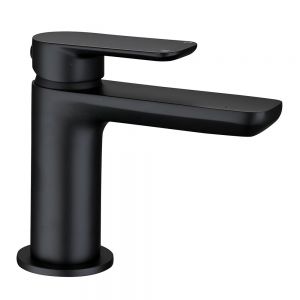 Highlife Rona Matt Black Cloakroom Mono Basin Mixer Tap with Waste