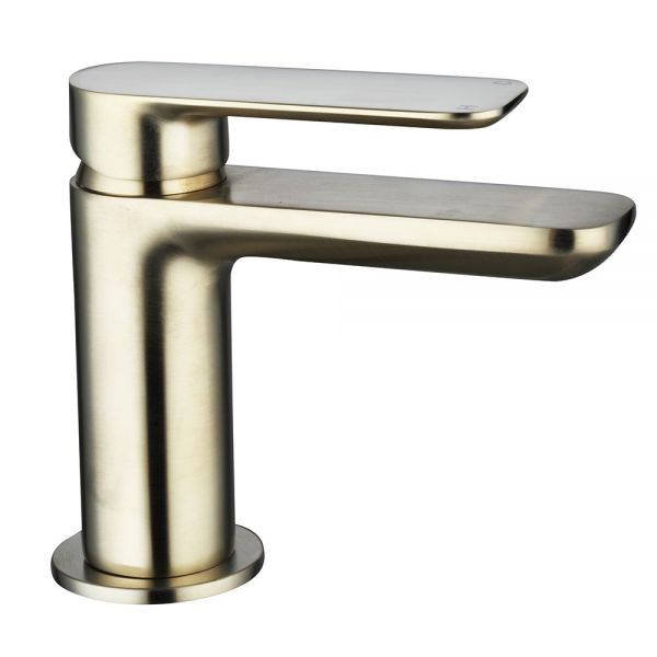 Highlife Rona Brushed Brass Cloakroom Mono Basin Mixer Tap with Waste