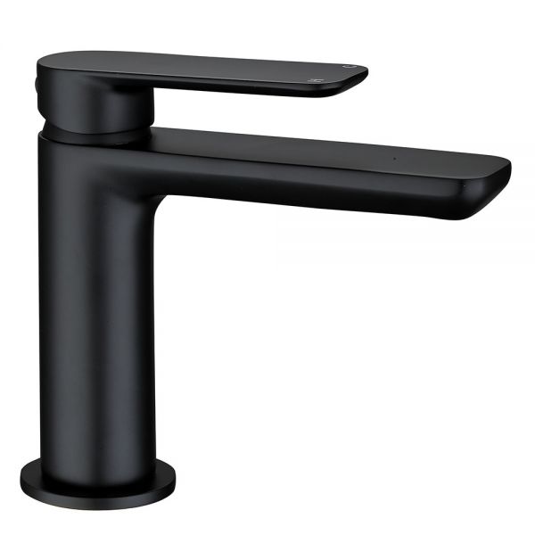 Highlife Rona Matt Black Mono Basin Mixer Tap with Waste