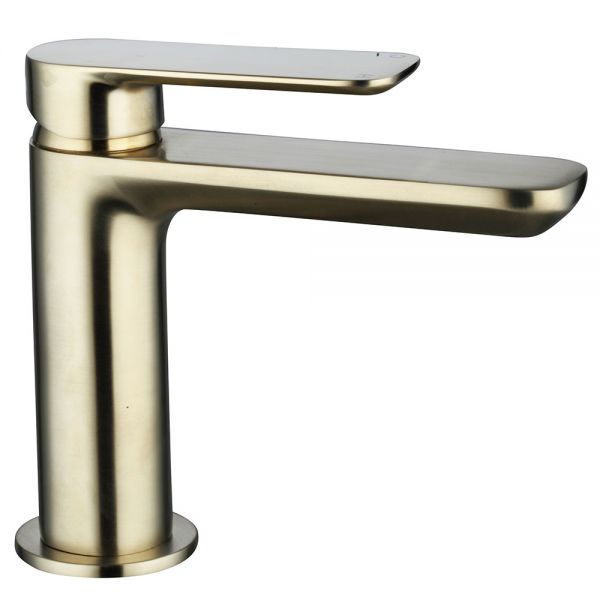 Highlife Rona Brushed Brass Mono Basin Mixer Tap with Waste