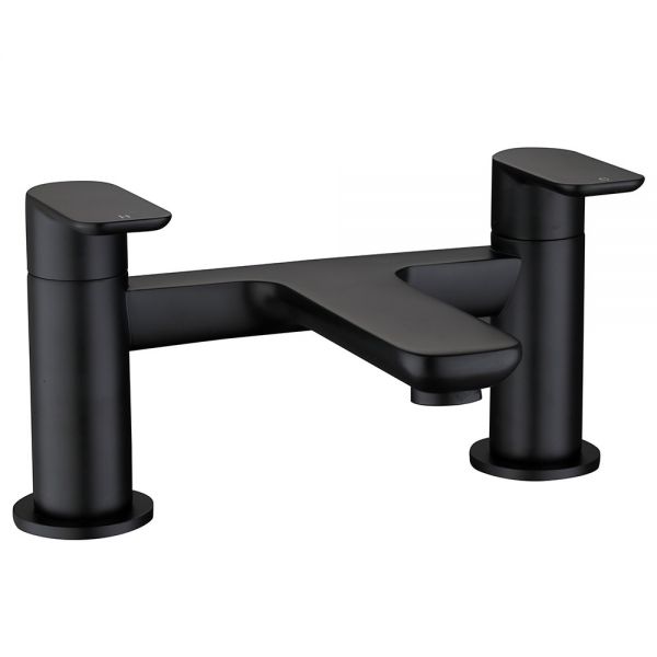 Highlife Rona Matt Black Bath Filler Tap