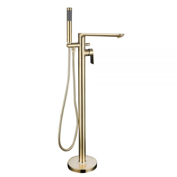 Highlife Rona Brushed Brass Floor Standing Bath Shower Mixer Tap