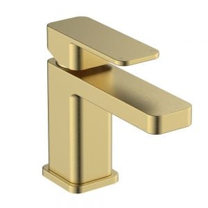 Highlife Fife Brushed Brass Cloakroom Mono Basin Mixer Tap with Waste