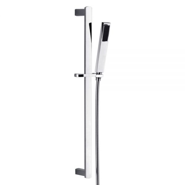 JTP Infinity Chrome 700mm Slide Rail Shower Kit with Square Handset and Hose